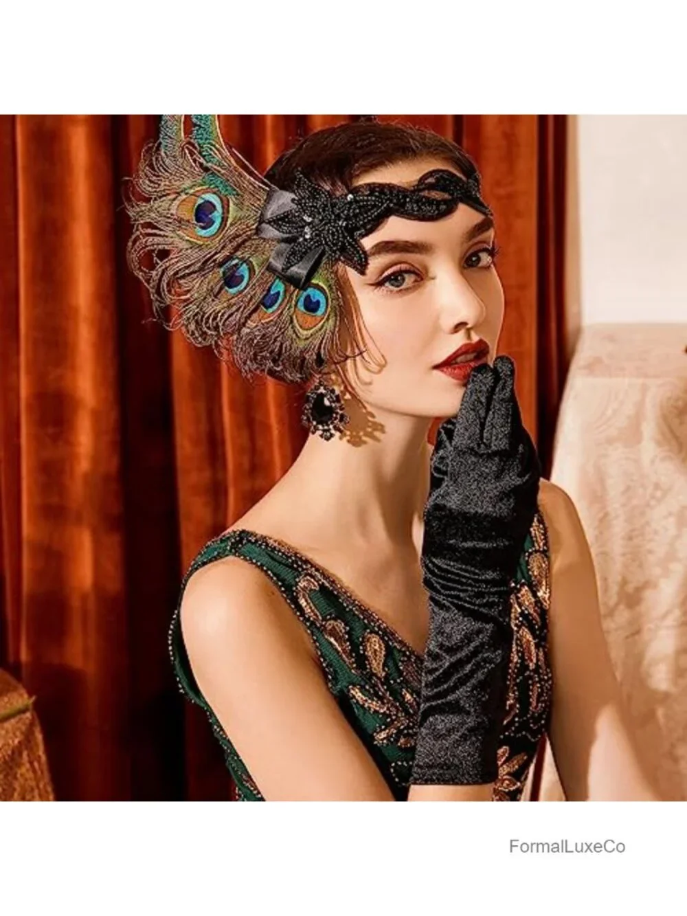 Long Satin Opera Gloves Women 1920s Flapper Party Vintage Costume Accessory